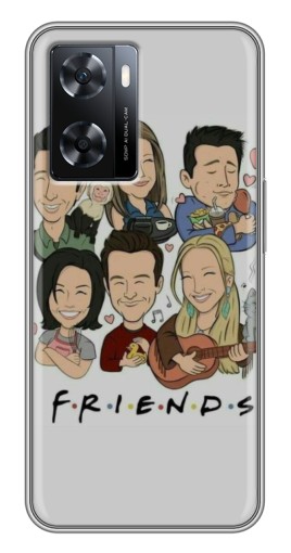 Чехол с печатью "Мультяшные Друзья" для Oppo A77