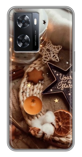 Чехол с печатью "Новогодняя атмосфера" для Oppo A77