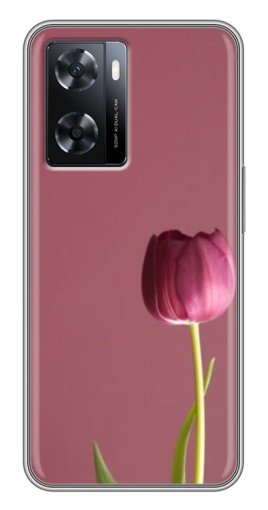 Силиконовый чехол с изображением "Розовый тюльпан" для Oppo A77