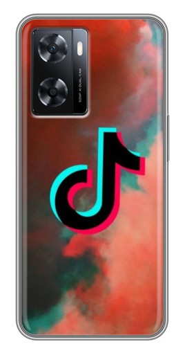 Силиконовый чехол с изображением "ТикТок в тучах" для Oppo A77