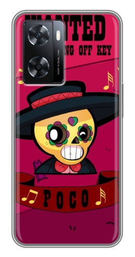 Силиконовый чехол с изображением "WANTED POCO" для Oppo A77