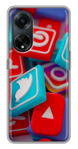 Чехол с картинкой "3Д эффект" для Oppo A98