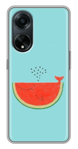 Силиконовый чехол с изображением "Арбуз кит" для Oppo A98