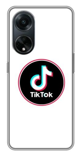 Силиконовый чехол с изображением "Лого Тик Ток" для Oppo A98