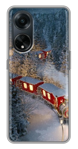 Чехол с принтом "Новогодний поезд" для Oppo A98