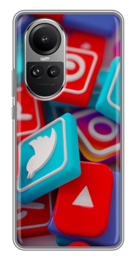 Чехол с печатью "3Д эффект" для Oppo Reno 10