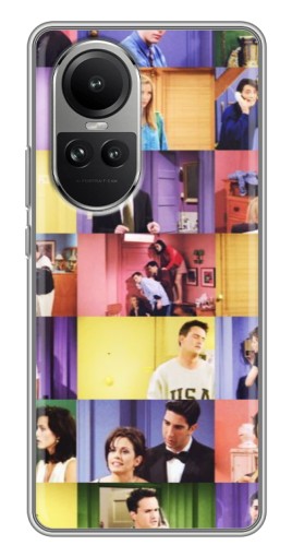 Силиконовый чехол с изображением "Актеры Друзья" для Oppo Reno 10