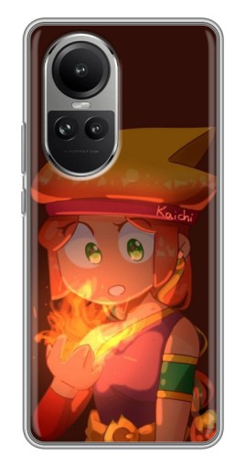 Чехол с печатью "Amber с огнем" для Oppo Reno 10