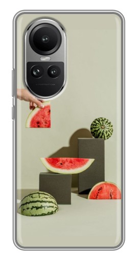 Силиконовый чехол с изображением "Арт Арбузы" для Oppo Reno 10
