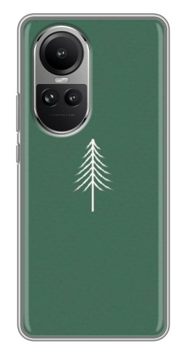 Силиконовый чехол с изображением "Белая елка" для Oppo Reno 10
