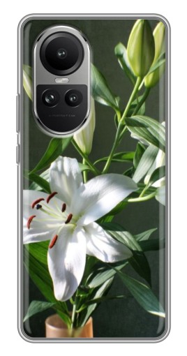 Чехол с печатью "Белые лилии" для Oppo Reno 10