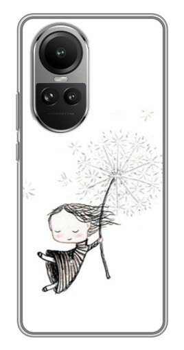 Чехол с печатью "Девочка с одуванчиком" для Oppo Reno 10