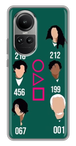 Чехол с печатью "Герои кальмара" для Oppo Reno 10