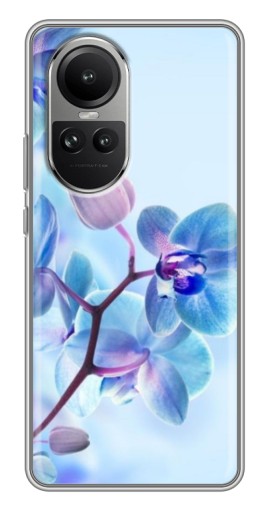 Чехол с принтом "Голубые орхидеи" для Oppo Reno 10