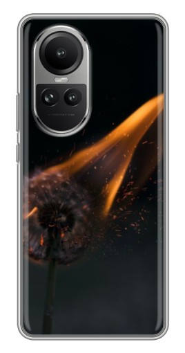 Чехол с принтом "Горящий одуванчик" для Oppo Reno 10