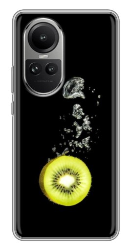 Силиконовый чехол с изображением "Киви на черном" для Oppo Reno 10