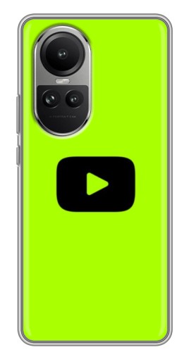 Силиконовый чехол с изображением "Кнопка Ютуба" для Oppo Reno 10