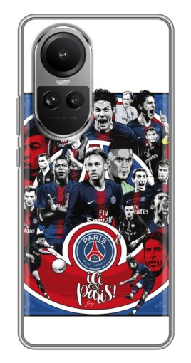 Силиконовый чехол с изображением "Команда PSG" для Oppo Reno 10