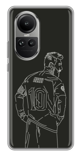 Силиконовый чехол с изображением "Контур Месси" для Oppo Reno 10