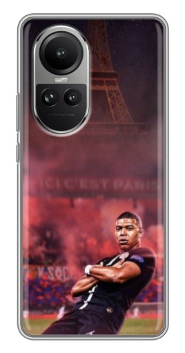 Силиконовый чехол с изображением "Король ПСЖ Мбаппе" для Oppo Reno 10