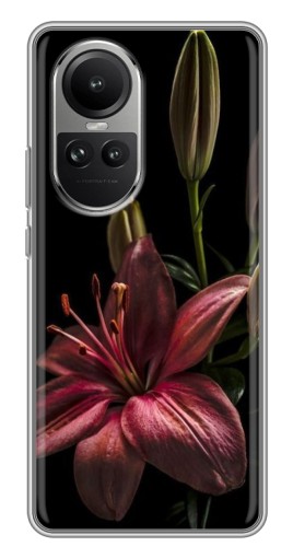 Чехол с принтом "Красная лилия " для Oppo Reno 10