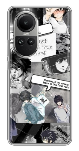 Чехол с печатью "L - Death note" для Oppo Reno 10