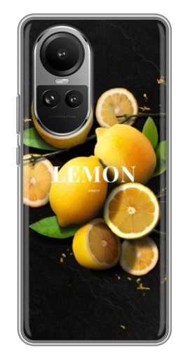 Чехол с печатью "Лимон на черном" для Oppo Reno 10