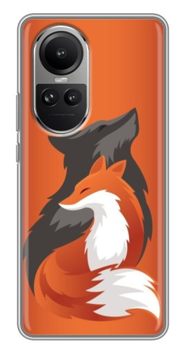 Чехол с картинкой "Лиса ART" для Oppo Reno 10
