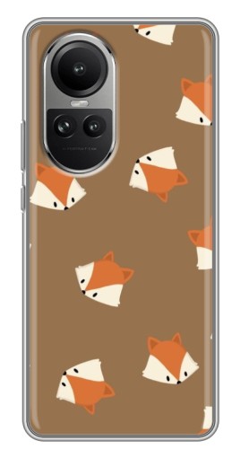 Силиконовый чехол с изображением "Лисёнки" для Oppo Reno 10