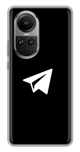 Чехол с принтом "Лого Телеграм" для Oppo Reno 10