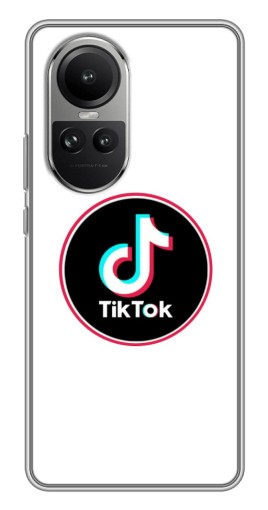 Силиконовый чехол с изображением "Лого Тик Ток" для Oppo Reno 10