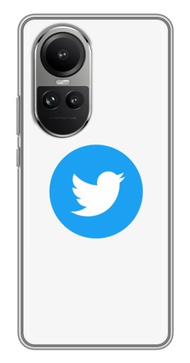 Чехол с печатью "Лого Твиттера" для Oppo Reno 10