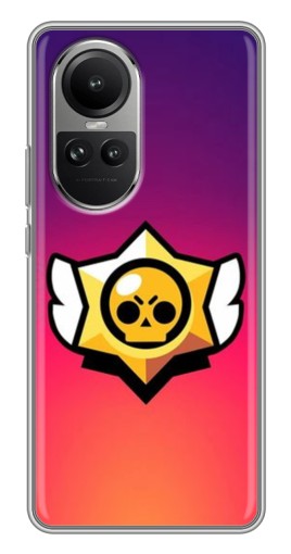 Чехол с картинкой "Логотип Brawl Stars" для Oppo Reno 10