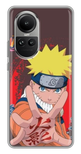 Силиконовый чехол с изображением "Naruto атакует" для Oppo Reno 10