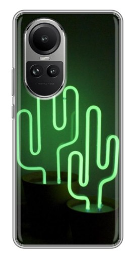 Чехол с печатью "Неоновый кактус" для Oppo Reno 10