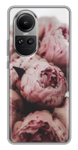 Силиконовый чехол с изображением "Нежные пионы" для Oppo Reno 10