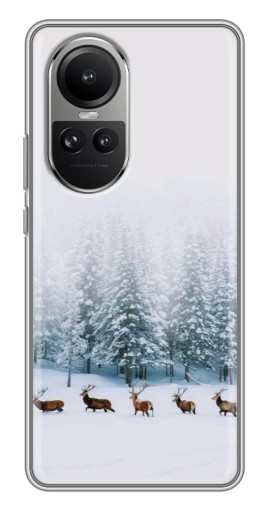Чехол с принтом "Олени в лесу" для Oppo Reno 10