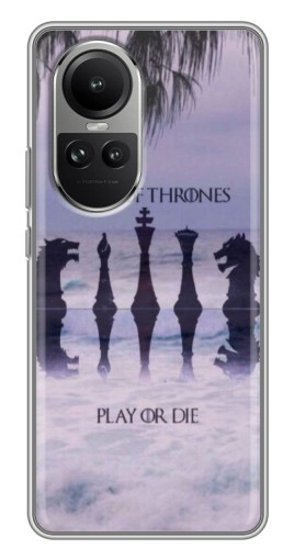 Силиконовый чехол с изображением "Play or Die" для Oppo Reno 10