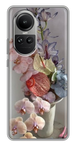 Силиконовый чехол с изображением "Разноцветные орхидеи" для Oppo Reno 10