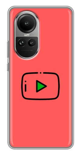 Силиконовый чехол с изображением "Рисованная кнопка" для Oppo Reno 10