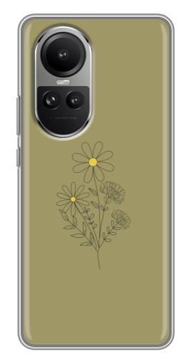 Силиконовый чехол с изображением "Рисунок ромашка" для Oppo Reno 10