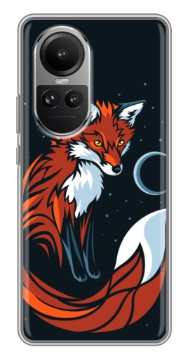 Силиконовый чехол с изображением "Рыжая лиса" для Oppo Reno 10