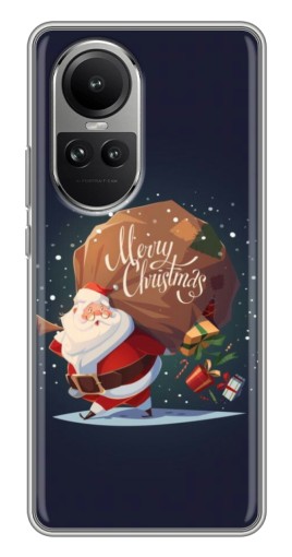 Чехол с печатью "Санта с подарками" для Oppo Reno 10
