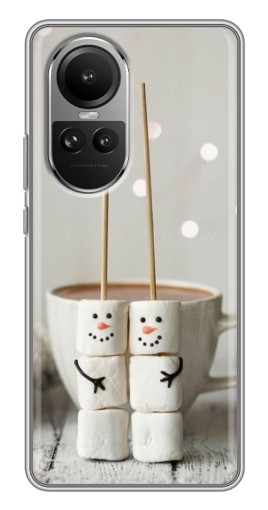 Чехол с печатью "Снеговики из зефира" для Oppo Reno 10