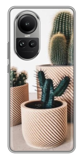 Чехол с картинкой "стильные кактусы" для Oppo Reno 10