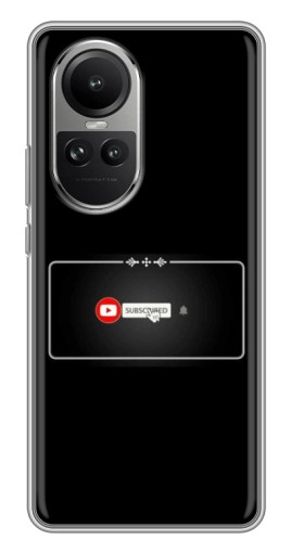 Силиконовый чехол с изображением "subscribed" для Oppo Reno 10