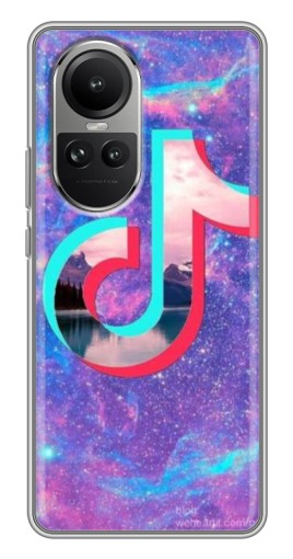 Силиконовый чехол с изображением "ТикТок мраморный" для Oppo Reno 10