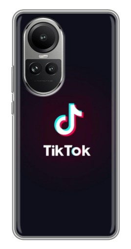Силиконовый чехол с изображением "TikTok темный" для Oppo Reno 10