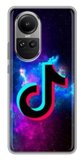 Силиконовый чехол с изображением "ТикТок в космосе" для Oppo Reno 10