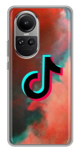 Силиконовый чехол с изображением "ТикТок в тучах" для Oppo Reno 10